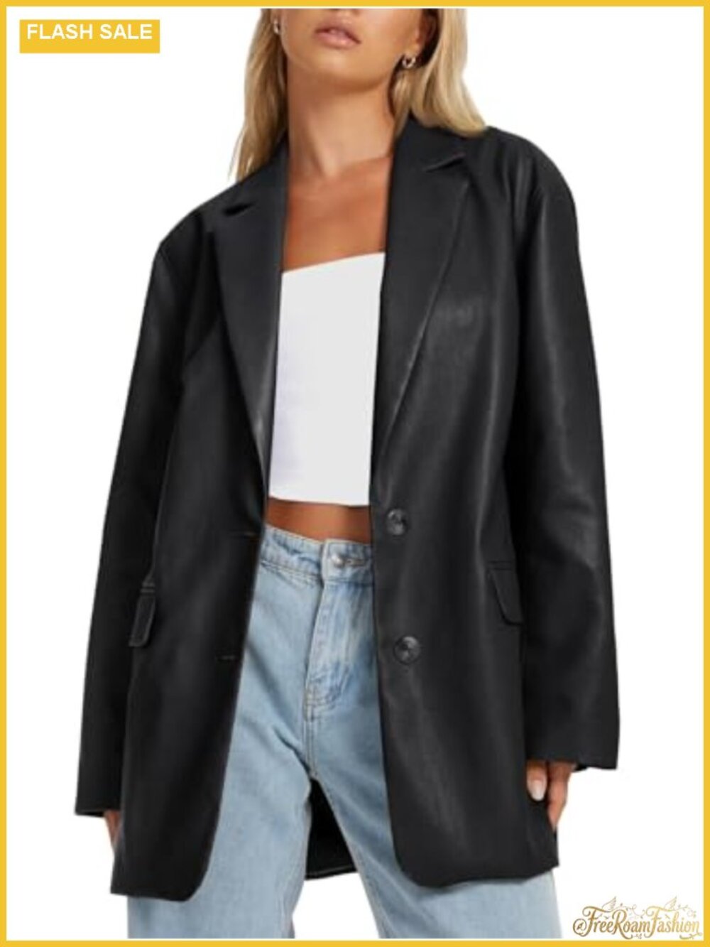 Faux Leather Bomber Jacket Oversized Moto Biker Fall Winter Outerwear